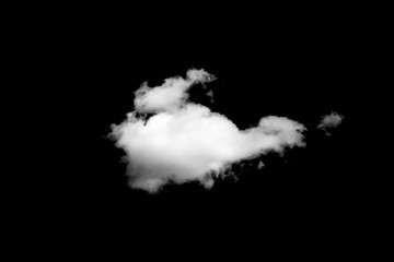 Aufkleber - white cloud isolated on black background