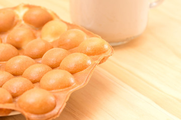 Traditional Hong Kong waffle soft and crunchy from oven, Hong Kong Egg,egg puff