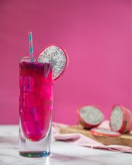 Drink with DragonFruit Horizontal