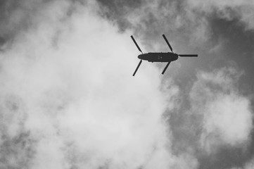 helicopter in flight