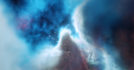 Wall Mural - nebula and star fields, stellar nursery. stellar system and gas nebula. newborn stars, glowing cloud