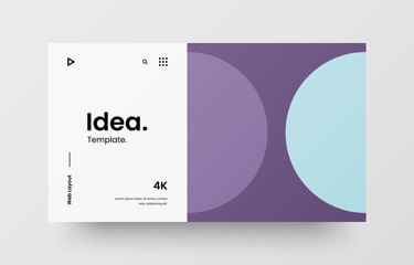 Creative horizontal website screen part for responsive web design project development. Abstract geometric pattern banner layout mock up. Corporate landing page block vector illustration template.