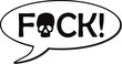 © blojfo - Expletive in speech bubble skull