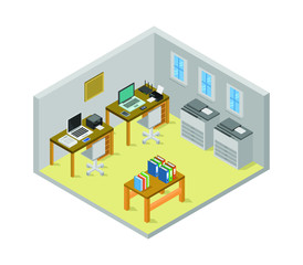 Wall Mural - isometric office room