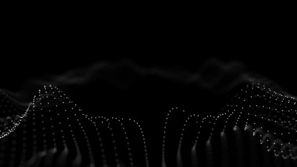 Poster - technology dark background. cyber technology. big data. abstract wave.