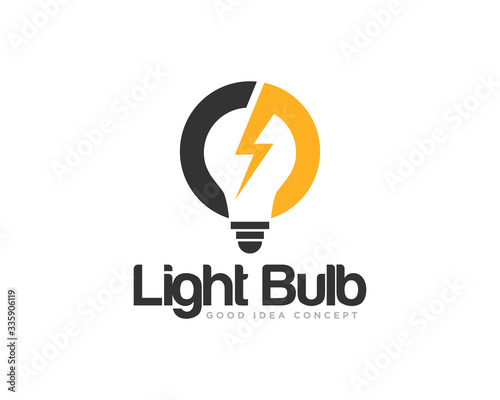 Photographie Light Bulb Logo Icon Design Vector