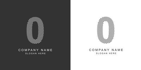 0 logo. 0 number icon. Vector illustration.
