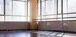An empty hall for dance classes to blur