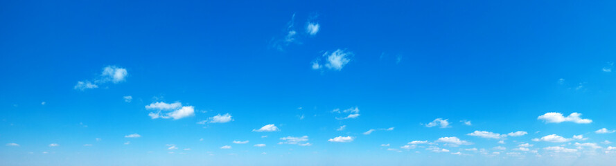 blue sky background. natural background. panorama sky with tiny clouds