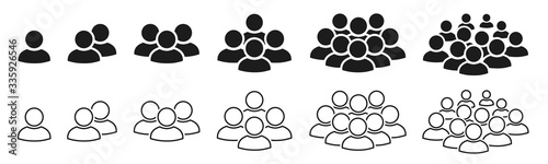 Fotografía People icon set in trendy flat style