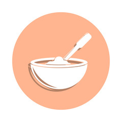 Poster - Diet food badge icon. Simple glyph, flat vector of spa icons for ui and ux, website or mobile application