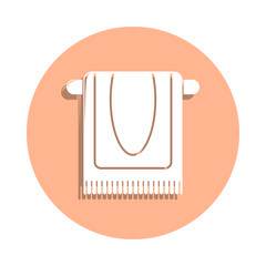 Poster - Towel on a hanger badge icon. Simple glyph, flat vector of spa icons for ui and ux, website or mobile application