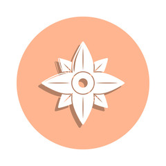 Poster - Lotus flower badge icon. Simple glyph, flat vector of spa icons for ui and ux, website or mobile application