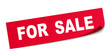 For sale square sticker banner – stock vector