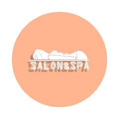 Poster - Spa salon logo badge icon. Simple glyph, flat vector of spa icons for ui and ux, website or mobile application