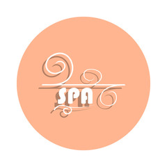 Poster - Spa salon logo badge icon. Simple glyph, flat vector of spa icons for ui and ux, website or mobile application