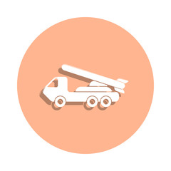 Poster - Cargo with a rocket badge icon. Simple glyph, flat vector of army & war icons for ui and ux, website or mobile application