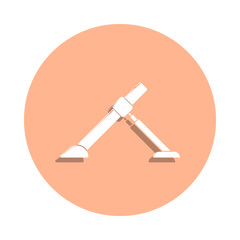 Poster - Mortar badge icon. Simple glyph, flat vector of army & war icons for ui and ux, website or mobile application