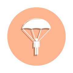 Poster - Skydiver badge icon. Simple glyph, flat vector of army & war icons for ui and ux, website or mobile application