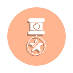 Poster - Military medal badge icon. Simple glyph, flat vector of army & war icons for ui and ux, website or mobile application