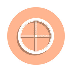 Poster - Sniper's sight badge icon. Simple glyph, flat vector of army & war icons for ui and ux, website or mobile application