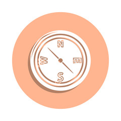 Poster - Compass badge icon. Simple glyph, flat vector of army & war icons for ui and ux, website or mobile application