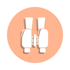 Poster - Binoculars badge icon. Simple glyph, flat vector of army & war icons for ui and ux, website or mobile application