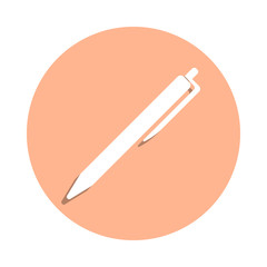 Poster - A pen badge icon. Simple glyph, flat vector of art and painting icons for ui and ux, website or mobile application