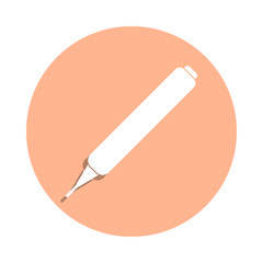 Poster - Felt-tip pen badge icon. Simple glyph, flat vector of art and painting icons for ui and ux, website or mobile application