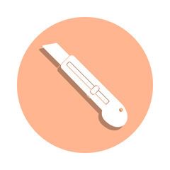 Poster - Blade for paper badge icon. Simple glyph, flat vector of art and painting icons for ui and ux, website or mobile application