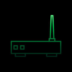 Aufkleber - router nolan icon. Simple thin line, outline vector of internet things icons for ui and ux, website or mobile application