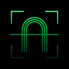 Poster - fingerprint nolan icon. Simple thin line, outline vector of internet things icons for ui and ux, website or mobile application