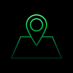 Poster - pin nolan icon. Simple thin line, outline vector of internet things icons for ui and ux, website or mobile application