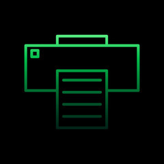 Poster - printer nolan icon. Simple thin line, outline vector of internet things icons for ui and ux, website or mobile application