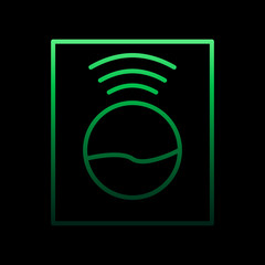 Poster - washing machine nolan icon. Simple thin line, outline vector of internet things icons for ui and ux, website or mobile application