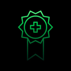 Poster - Badge nolan icon. Simple thin line, outline vector of medical icons for ui and ux, website or mobile application
