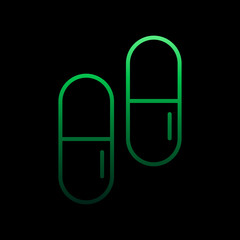 Poster - Drugs medicine nolan icon. Simple thin line, outline vector of medical icons for ui and ux, website or mobile application