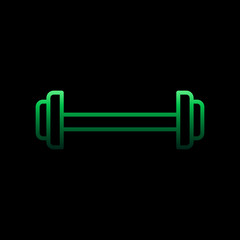 Poster - Dumbbell nolan icon. Simple thin line, outline vector of medical icons for ui and ux, website or mobile application