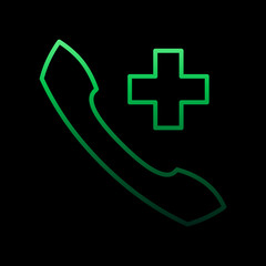 Poster - Phone call hospital nolan icon. Simple thin line, outline vector of medical icons for ui and ux, website or mobile application