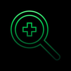 Poster - search hospital nolan icon. simple thin line, outline vector of medical icons for ui and ux, website