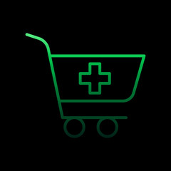 Poster - Shopping cart nolan icon. Simple thin line, outline vector of medical icons for ui and ux, website or mobile application