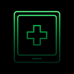 Poster - Tablet medical nolan icon. Simple thin line, outline vector of medical icons for ui and ux, website or mobile application