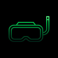 Poster - Snorkeling nolan icon. Simple thin line, outline vector of Summer icons for ui and ux, website or mobile application