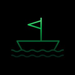 Poster - Sailboat nolan icon. Simple thin line, outline vector of Summer icons for ui and ux, website or mobile application