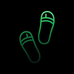 Poster - Flip flop nolan icon. Simple thin line, outline vector of Summer icons for ui and ux, website or mobile application