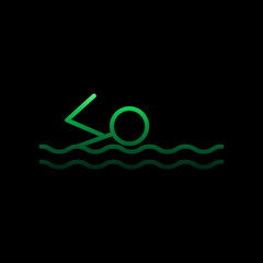 Poster - Swimming nolan icon. Simple thin line, outline vector of Summer icons for ui and ux, website or mobile application