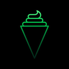 Poster - Ice-cream nolan icon. Simple thin line, outline vector of Summer icons for ui and ux, website or mobile application