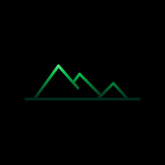 Poster - Mountains nolan icon. Simple thin line, outline vector of Summer icons for ui and ux, website or mobile application