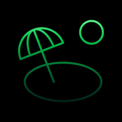 Poster - Sun umbrella nolan icon. Simple thin line, outline vector of Summer icons for ui and ux, website or mobile application