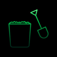 Poster - Sand bucket nolan icon. Simple thin line, outline vector of Summer icons for ui and ux, website or mobile application